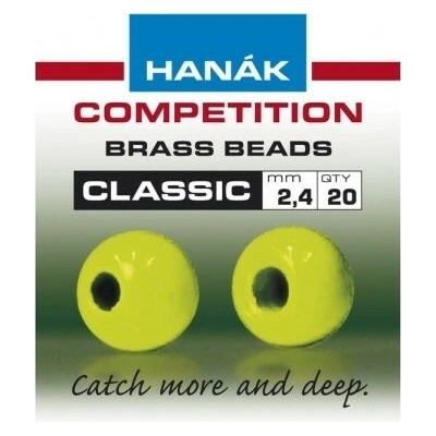 Hanák HA Classic mosaz.hlavičky Fluo+chartreuse 2.0mm,20ks
