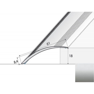Effector A49 Prechodový profil STRIEBRO 2 m
