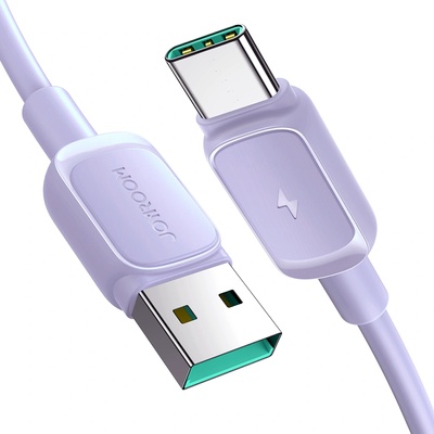 JOYROOM Кабел Joyroom S-AC027A14, USB към USB-C, 3A, 1.2m, лилав (S-AC027A141P)