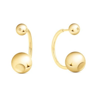 Calvin Klein Pozlátené visiace náušnice Sculptural Bubbles 35000789