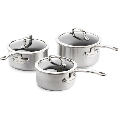 GreenPan Set rendlíků s poklicemi Premiere 3 ks
