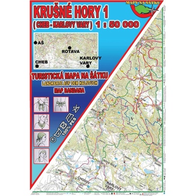 Krušné Hory 1 Šátek s mapou