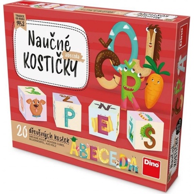Dino obrázkové kostky Abeceda 20 kostek