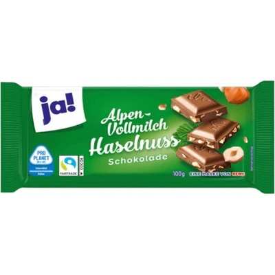 Ja! Alpenvollmilch Haselnuss 100 g