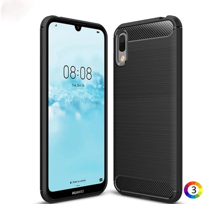 Huawei Y6 Pro (2019) Удароустойчив Carbon Fiber Калъф и Протектор