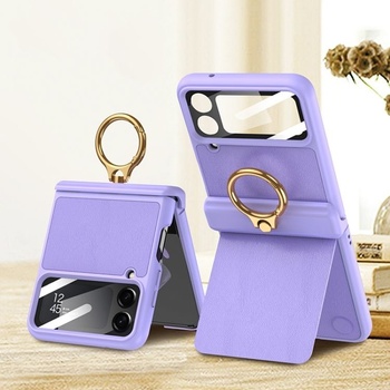 Pouzdro GKK Magnetic Ring case Samsung Galaxy Z Flip 4 fialové