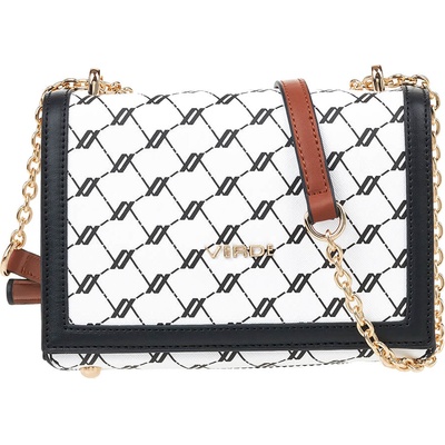 Verde dámska crossbody kabelka 16-7354 black/white