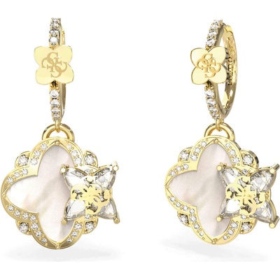 Guess Visiace náušnice s perleťou Wild Flower JUBE05583JWYGT
