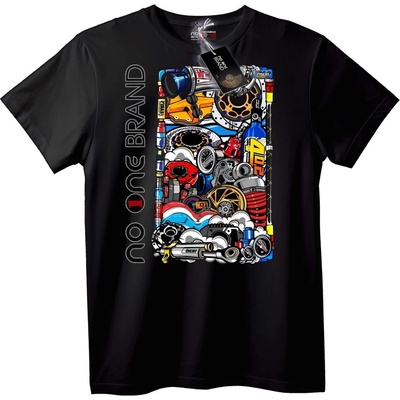 NOONEBRAND Тениска Авточасти от No One - XL, Black
