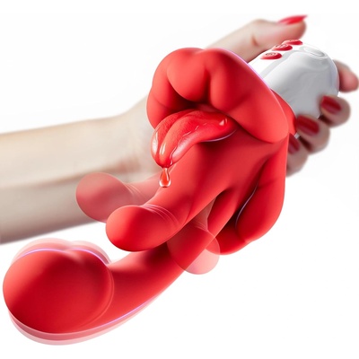 SuperLove 5in1 Heating, Swinging & Licking Ultimate Pleaser Red