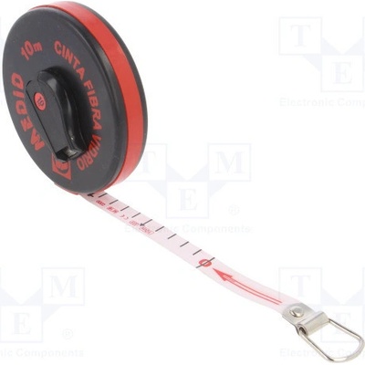 MEDID 121010D Svinovací metr; Dl:10m; Šíř:15mm; Mat.těl: ABS