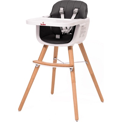 Carino столче за хранене 2в1 черно (buba-carino-black)