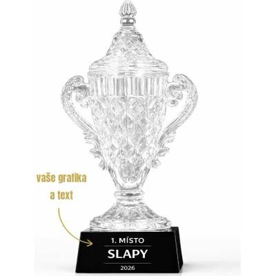 Dekorant Skleněná trofej na podstavci pro vítěze 31x18,5 cm 1KS