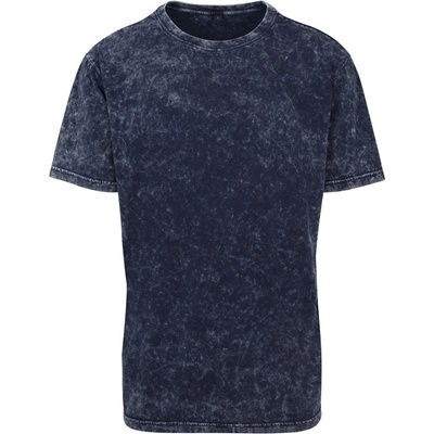 Build Your Brand pánske tričko Acid Washed Indigo biele