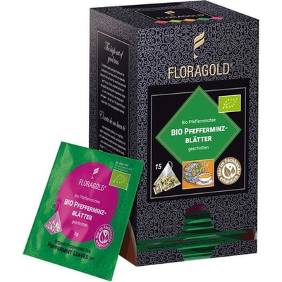 Floragold Bylinný čaj BIO Lístky máty peprné řezané 15 ks