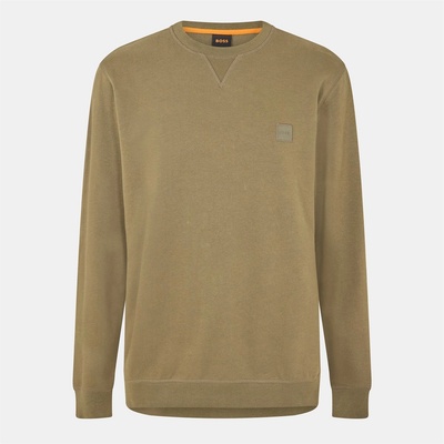 HUGO BOSS Риза с дълъг ръкав Boss Mens BOSS ORANGE Long Sleeve Premium Cotton Sweatshirt (Westart Crew Neck) - Open Green 342