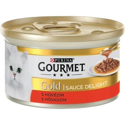 Gourmet Gold cat Sauce Delight s hovädziem v omáčce 85 g