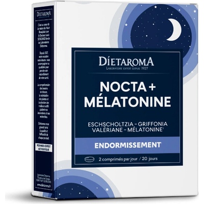 Diétaroma Мелатонин + 5-htp + Валериана - За по-бързо заспиване и спокоен сън, 40 таблетки (400842 (40084))
