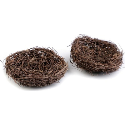 Proutěné hnízdo Ø8 cm hnědá 2 ks