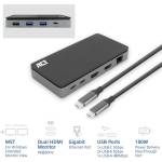 ACT Докинг станция ACT, USB-C, 2x HDMI, Ethernet, 3x USB-A - AC7093 (AC7093)