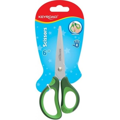 Školské nožnice KEYROAD, 15,5 cm, blister, mix farieb