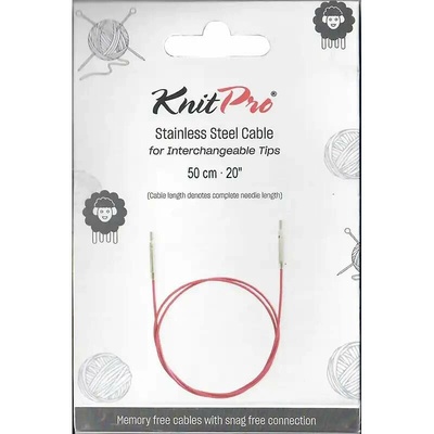 KnitPro Nerezové bezpamětové lanko purple 40 Cm – Zboží Dáma