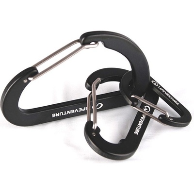 Lifeventure Karabiner sada praktických karabinek black