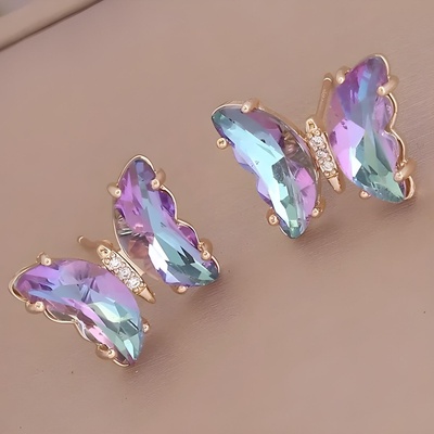 HARAHU Обици lo-29246 - Слабо Лилава kp29246 (lo-29246)