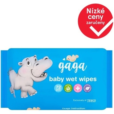 Tesco Gaga dětské vlhčené ubrousky 72 ks