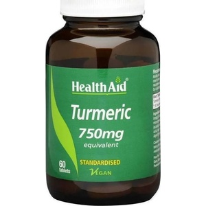 HEALTHAID Хранителна добавка Куркума, Health Aid TURMERIC 750mg, 60tabs