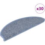 vidaXL Самозалепващи стелки за стълби вид сизал 30 бр 65x21x4 см сини (3365874)