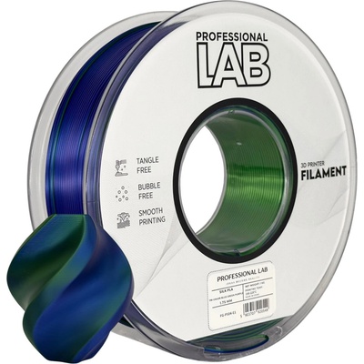 Professional Lab FG-P104-E1, 3D филамент, PLA Silk, 1, 75mm, 1000g, Tri Color, Многоцветен (Blue, Green, Purple) (FG-P104-E1)