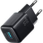 JOYROOM Захранване за ел. мрежа с USB-A и USB-C изходи и технология за бързо зареждане - Joyroom JR-TG7 Fast Wall Charger 33W (черен) (JR-TG7)