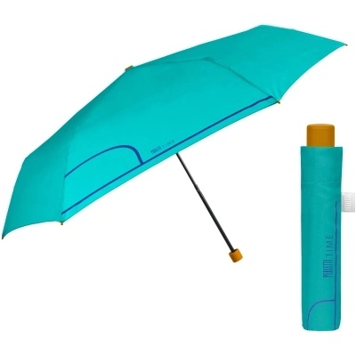 Дамски неавтоматичен Extraslim чадър Perletti Time 26415, Тюркоаз