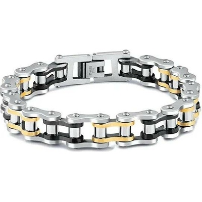 Impress Jewelry náramek z chirurgické oceli Moto Chain Tricolor 210611155036TCMB