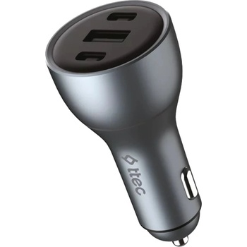 Image 1 of Ttec Зарядно 12V ttec SmartCharger Trio PD 130W Car Fast Charger 2 USB-C + USB-A - Сиво