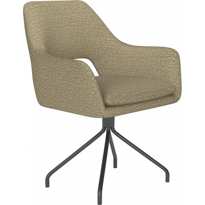 White Label Living Mos kovové nohy zelený látkový potah