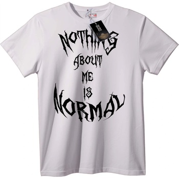 NOONEBRAND Тениска "Нищо у мен не е нормално" - M, Black