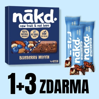 Nakd Blueberry muffin 4 x 35 g – Zbozi.Blesk.cz