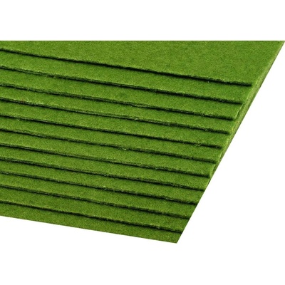 Plsť-filc dekorační 20x30cm balení 2ks zelená stepní
