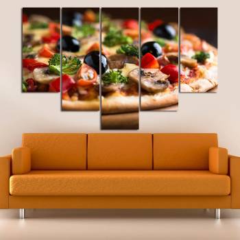 Vivid Home Декоративни панели Vivid Home от 5 части, Храна, PVC, 110x65 см, 6-та Форма №0900