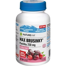 NatureVia Max brusinky pastilky tbl.30+6