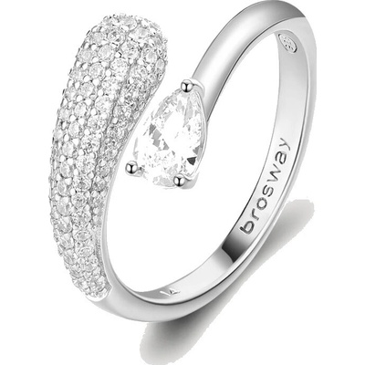 Brosway Strieborný prsteň Infinite White Fancy FIW129