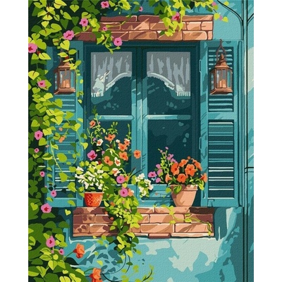 Ideyka Maľovanie podľa čísiel, dom v záhrade 40 x 50 cm