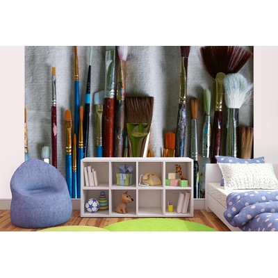 DIMEX ART Самозалепваща се флизелинова фототапета ретро четки 375 x 250 см