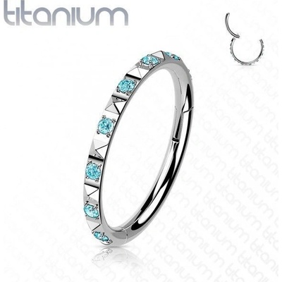 Šperky4U segment kruh helix cartilage tragus piercing titan TIT1141Q-1208