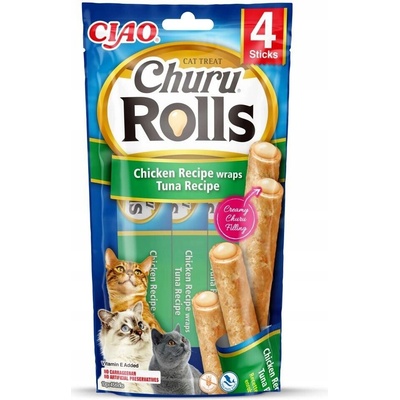 Churu Rolls Chicken wraps & Tuna cream 4 x 10 g