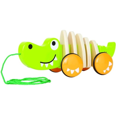 Hape Дървена играчка за дърпане - Крокодил