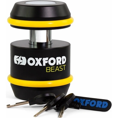 Zámok na motocykel Oxford Beast Lock čierna/žltá