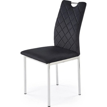 Halmar Трапезен стол k 578 черен / сребрист хром